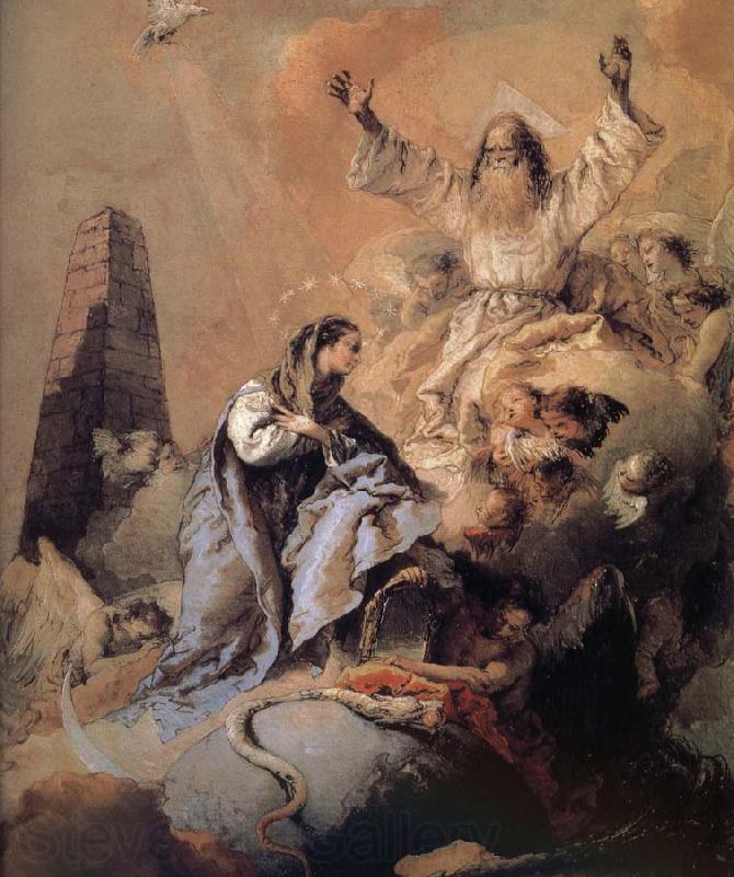 Giovanni Battista Tiepolo Sense of the story of the Holy Spirit and progesterone Norge oil painting art